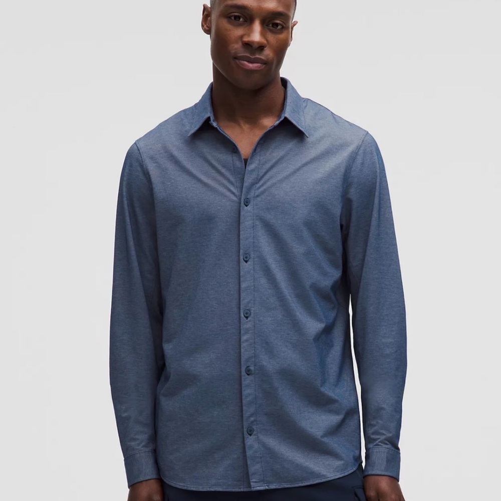 Lululemon Commission Men's Long-Sleeve
Blue Shirt Sz XL Business Casual